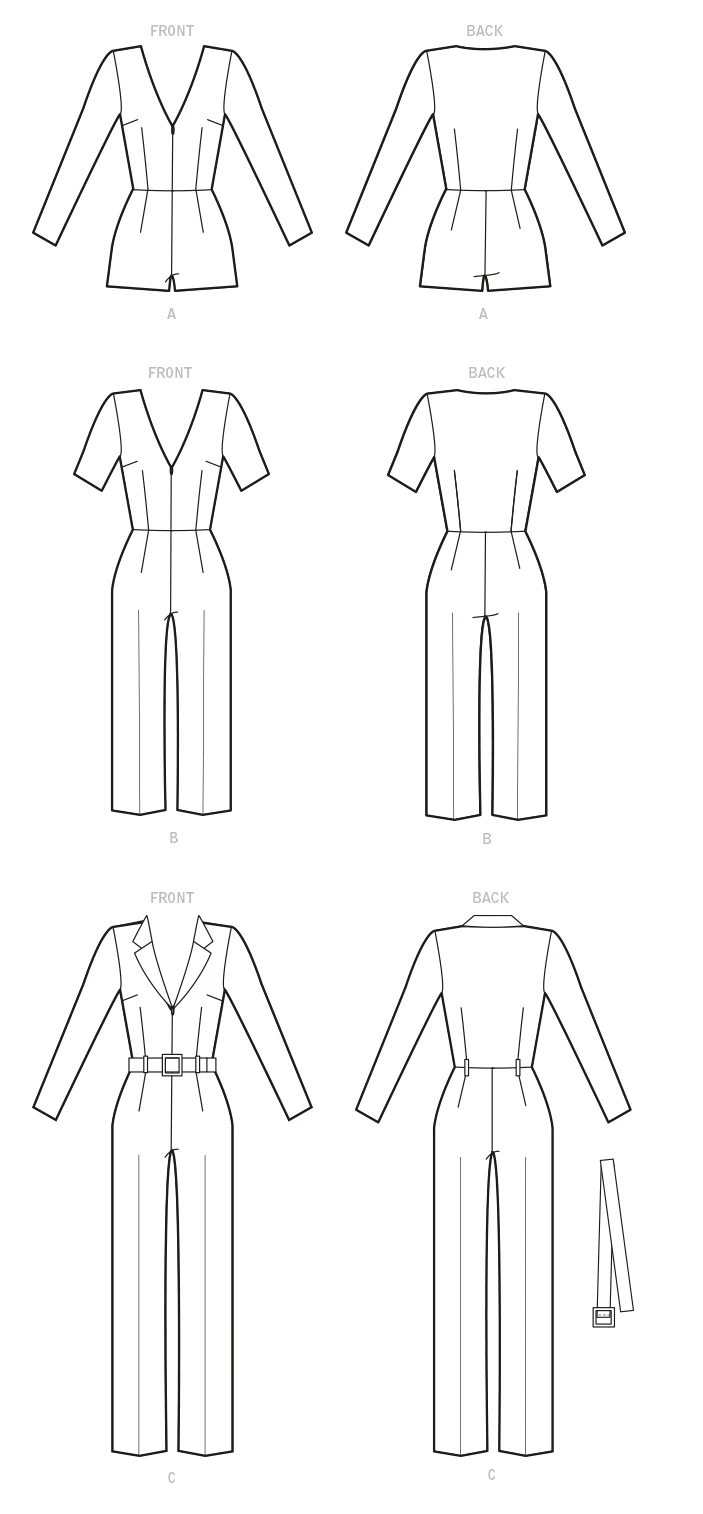 McCall's Sewing Pattern #DelanceyMcCalls - Misses' Romper, Jumpsuit & Belt (PDF) 7 McCall's Sewing Pattern #DelanceyMcCalls - Misses' Romper, Jumpsuit & Belt (PDF)