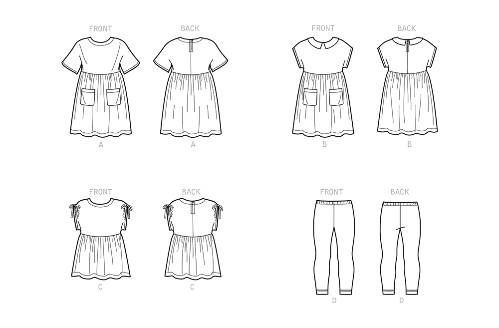 Simplicity Sewing Pattern Children's Dresses, Top & Leggings (PDF) 8 Simplicity Sewing Pattern Children's Dresses, Top & Leggings (PDF)