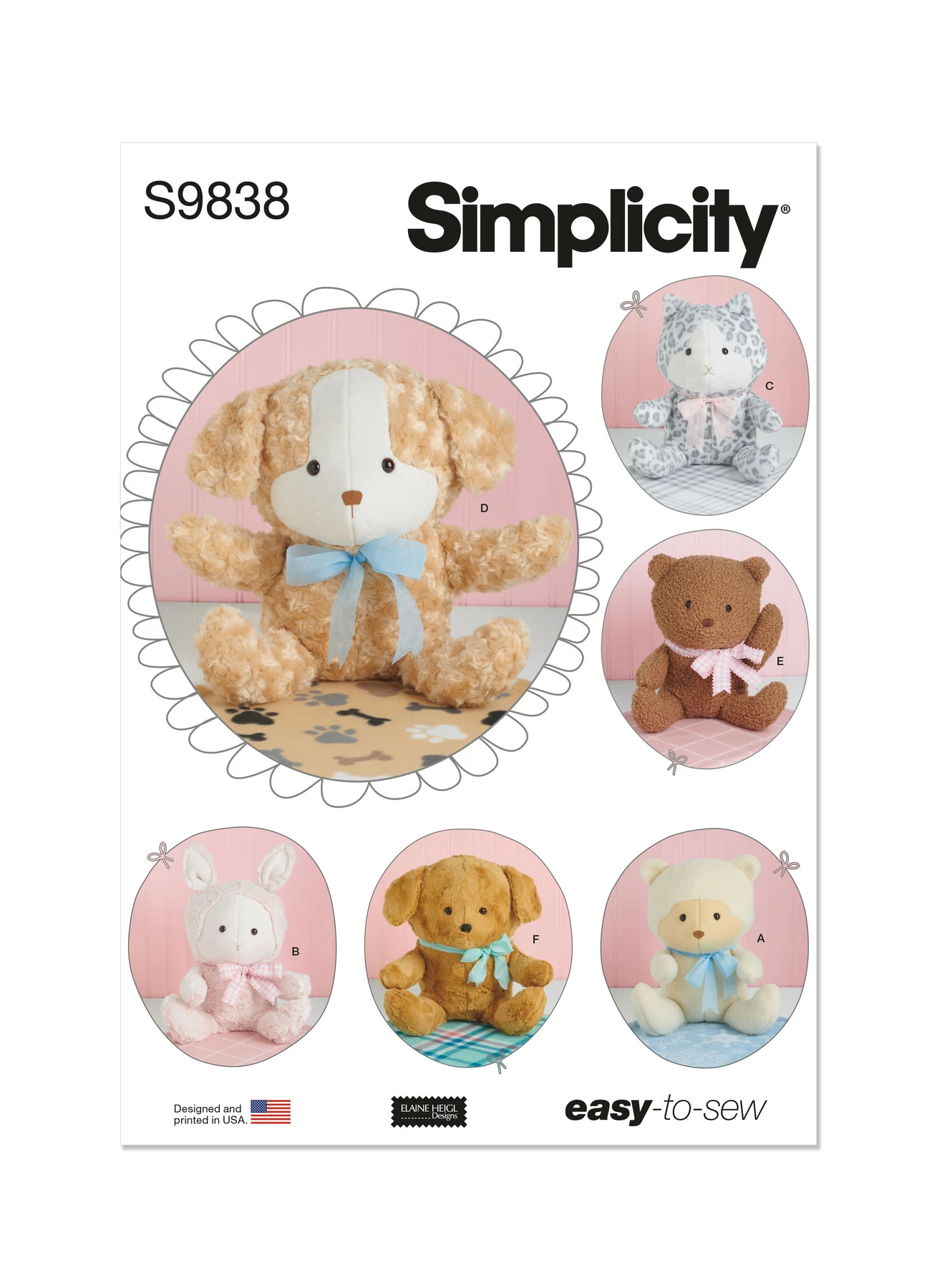 Simplicity Sewing Pattern Plush Animals and Blanket by Elaine Heigl Designs (PDF) 1 Simplicity Sewing Pattern Plush Animals and Blanket by Elaine Heigl Designs (PDF)