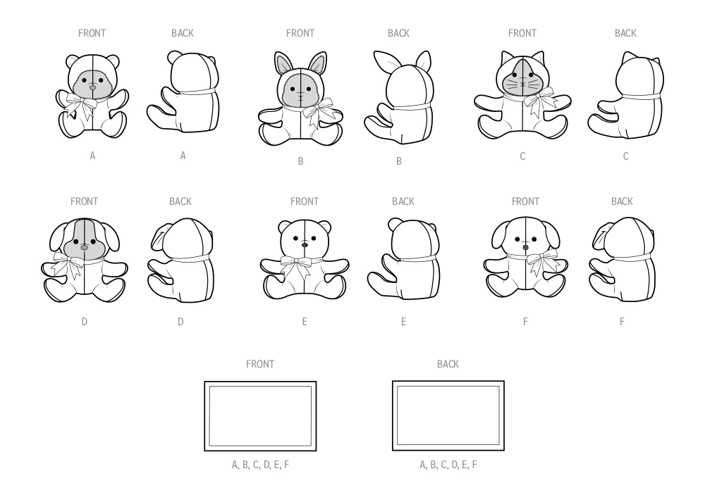 Simplicity Sewing Pattern Plush Animals and Blanket by Elaine Heigl Designs (PDF) 9 Simplicity Sewing Pattern Plush Animals and Blanket by Elaine Heigl Designs (PDF)
