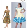 Butterick Sewing Pattern Misses' Square-Neck, Dropped-Waist Dresses and Petticoat Ruffle (PDF)