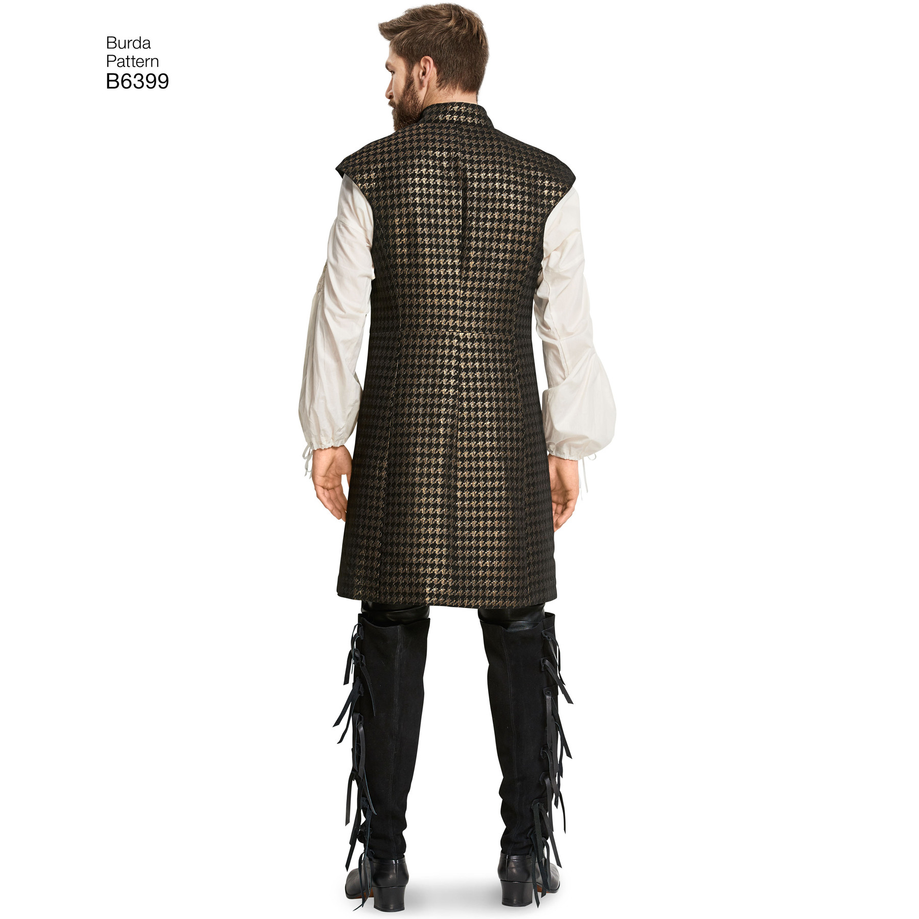 Burda Style Sewing Pattern Men's Renaissance Shirt & Waistcoat 3 Burda Style Sewing Pattern Men's Renaissance Shirt & Waistcoat
