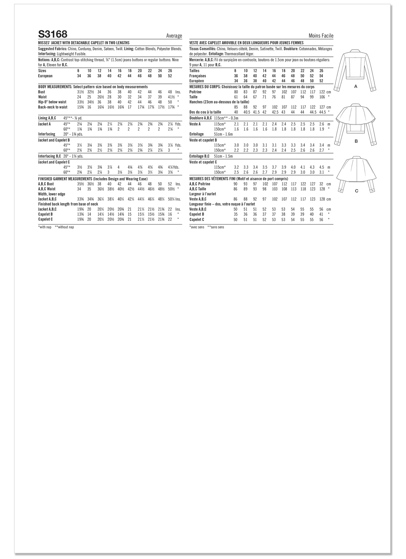 Simplicity Sewing Pattern Misses' Jacket with Detachable Capelet in Two Lengths by Mimi G Style (PDF) 9 Simplicity Sewing Pattern Misses' Jacket with Detachable Capelet in Two Lengths by Mimi G Style (PDF)