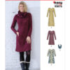 New Look Sewing Pattern Misses' Knit Empire Dresses 16 New Look Sewing Pattern Misses' Knit Empire Dresses