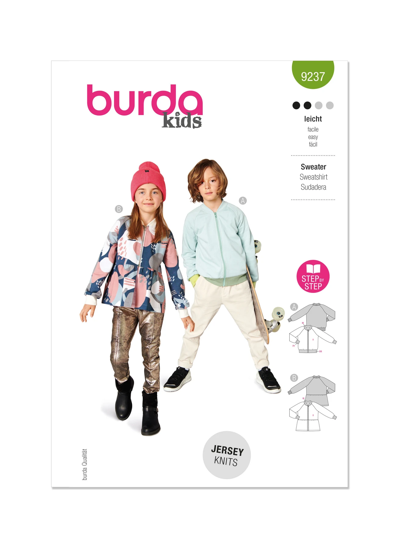 Burda Style Sewing Pattern 9237 Children's Blouson Top (PDF)