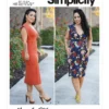 Simplicity Sewing Pattern Misses' Knits Only Dress In Two Lengths (PDF)