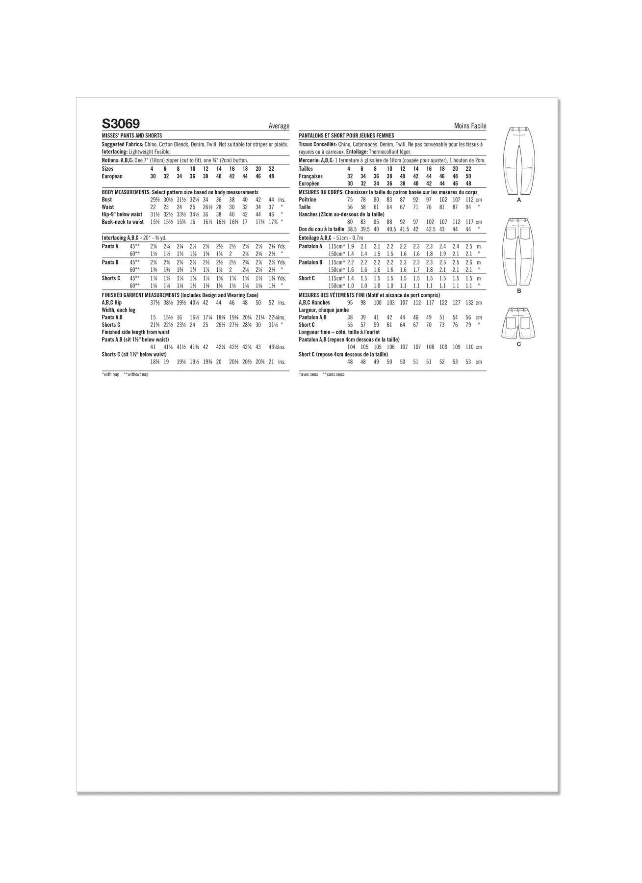 Simplicity Sewing Pattern Misses' Pants and Shorts 6 Simplicity Sewing Pattern Misses' Pants and Shorts