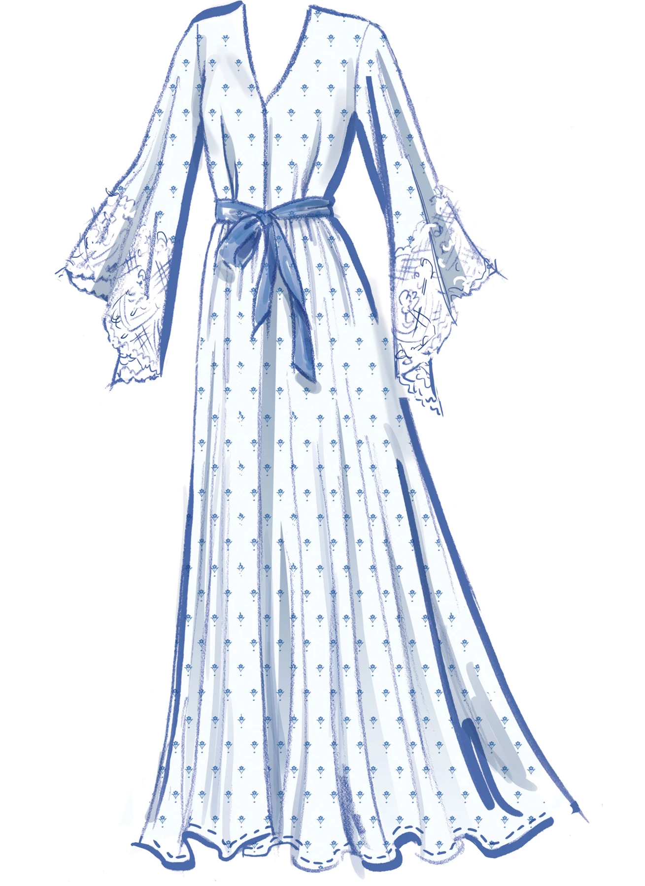 McCall's Sewing Pattern Misses' and Women's Nightgown in Two Lengths and Robe (PDF) 7 McCall's Sewing Pattern Misses' and Women's Nightgown in Two Lengths and Robe (PDF)