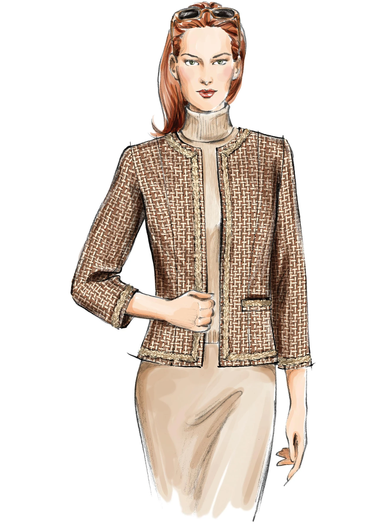 Vogue Patterns Misses'/Misses' Petite Collarless Jackets
