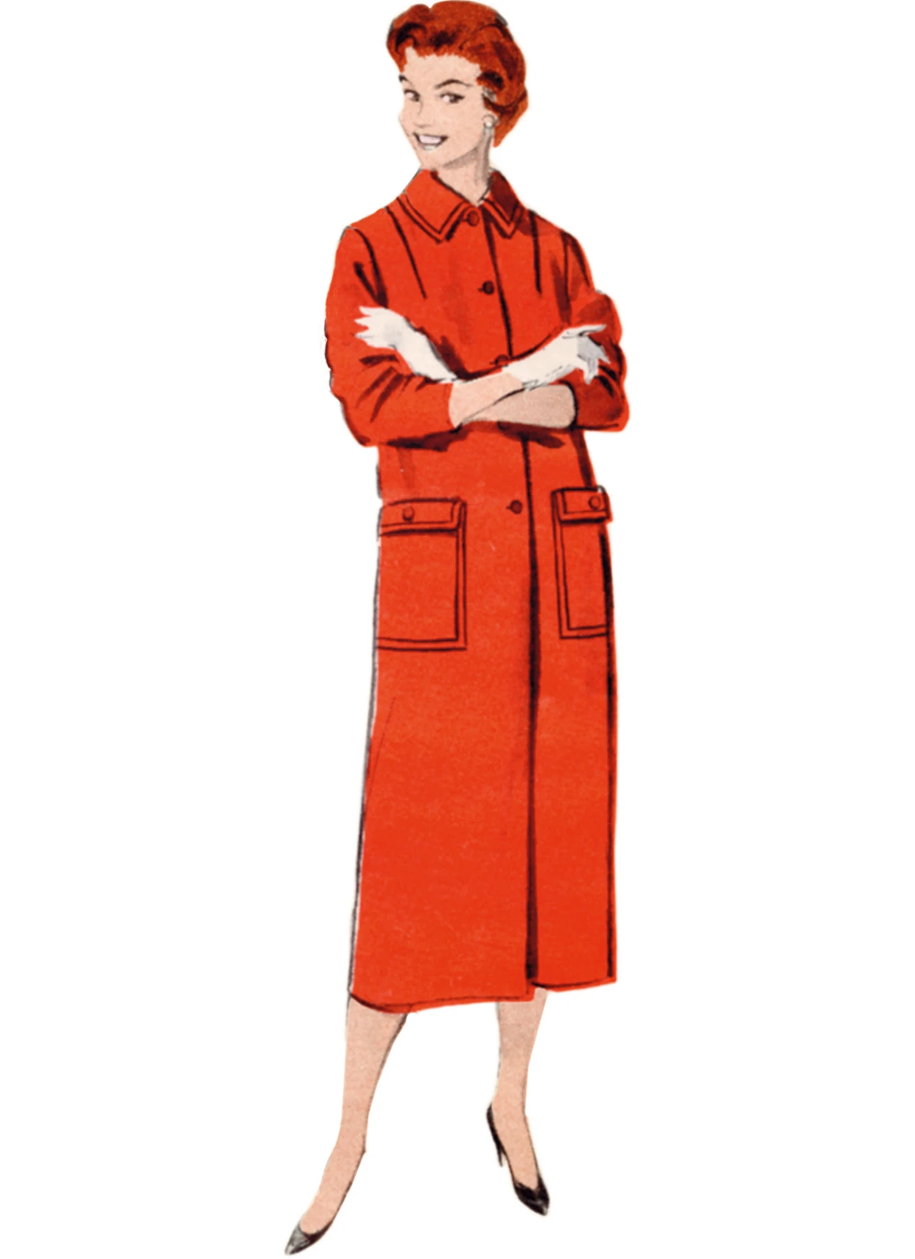 Butterick Sewing Pattern 1950s Misses' Box Coat 2 Butterick Sewing Pattern 1950s Misses' Box Coat