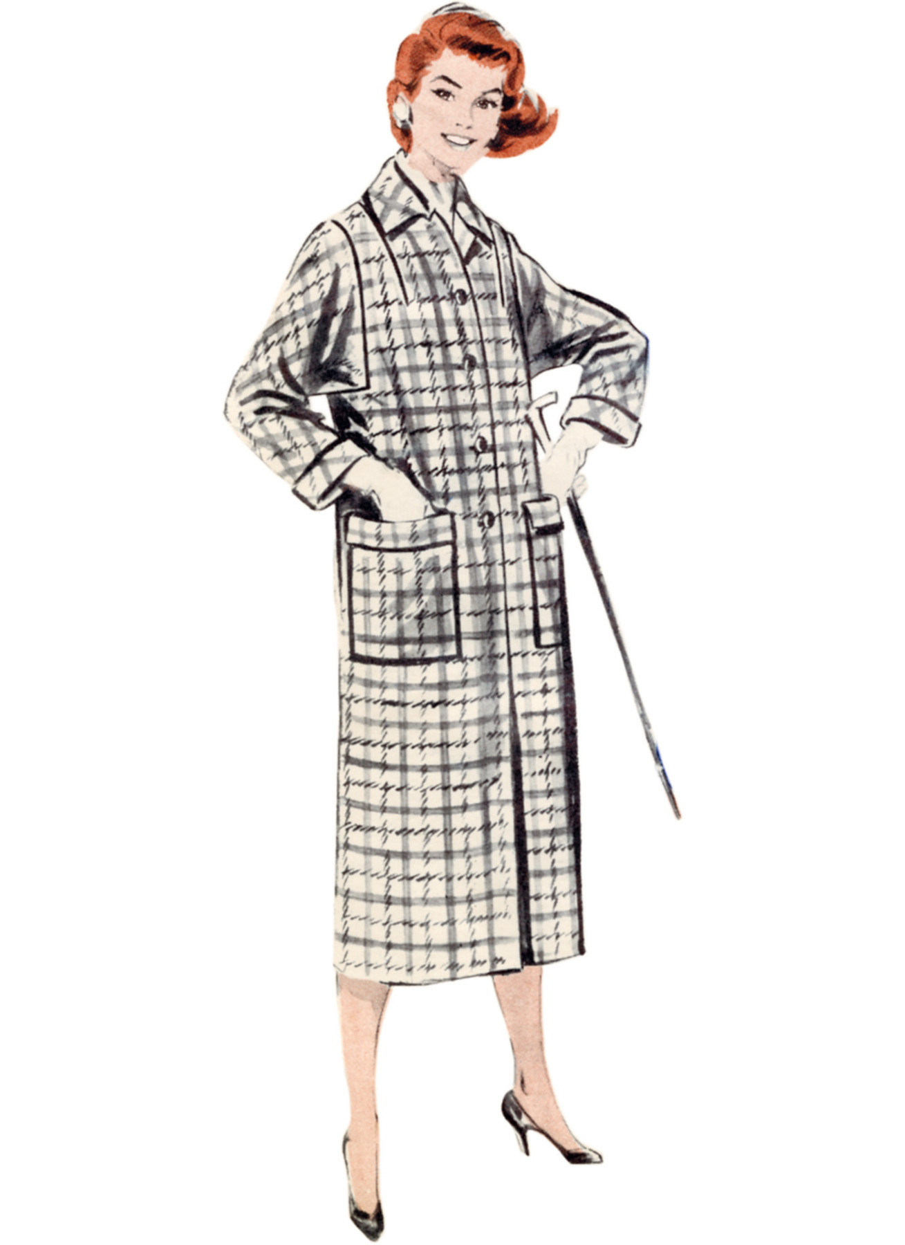 Butterick Sewing Pattern 1950s Misses' Box Coat 4 Butterick Sewing Pattern 1950s Misses' Box Coat