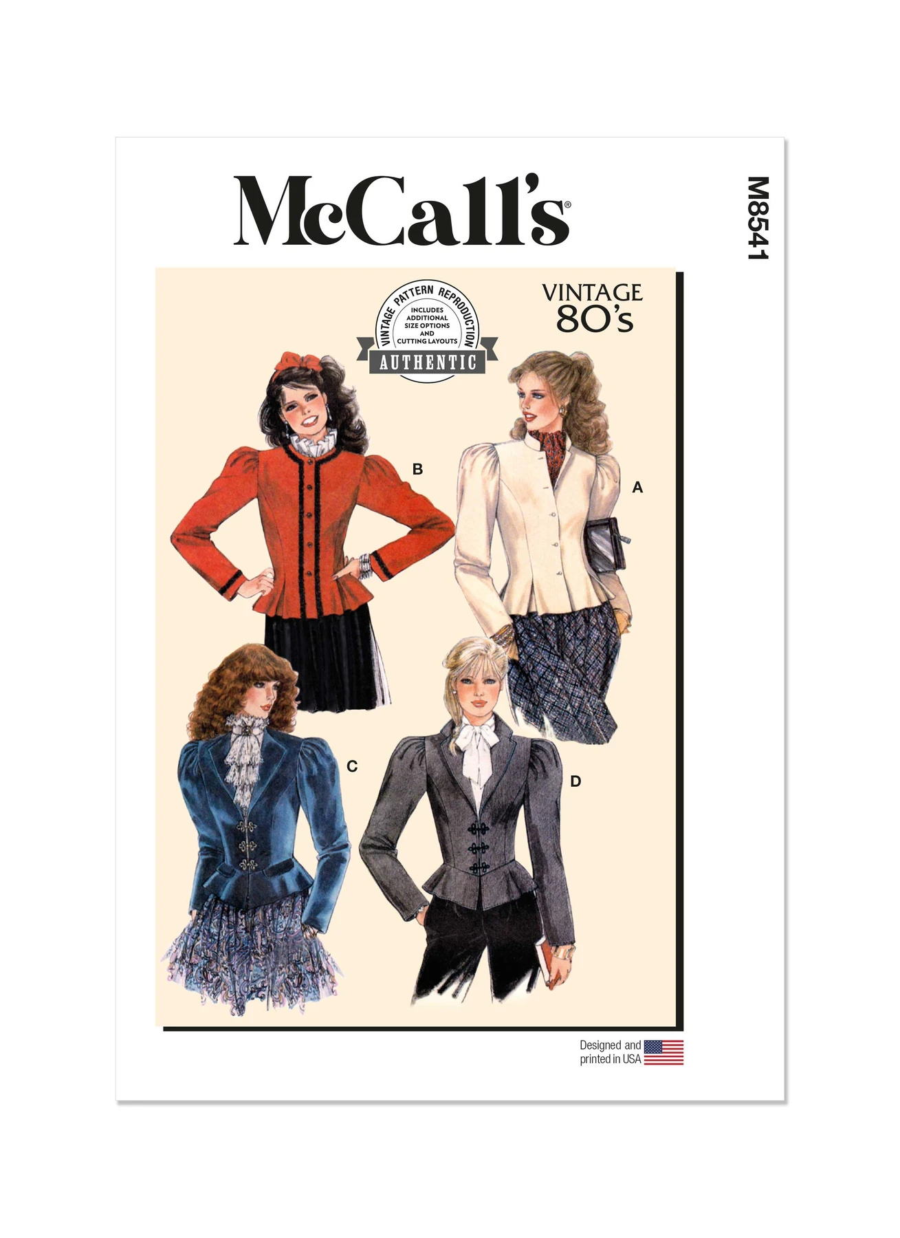 McCall's Sewing Pattern 1980s Misses' Jackets 1 McCall's Sewing Pattern 1980s Misses' Jackets