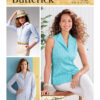 Butterick Sewing Pattern Misses' Fold-Back Collar Shirts 6 Butterick Sewing Pattern Misses' Fold-Back Collar Shirts