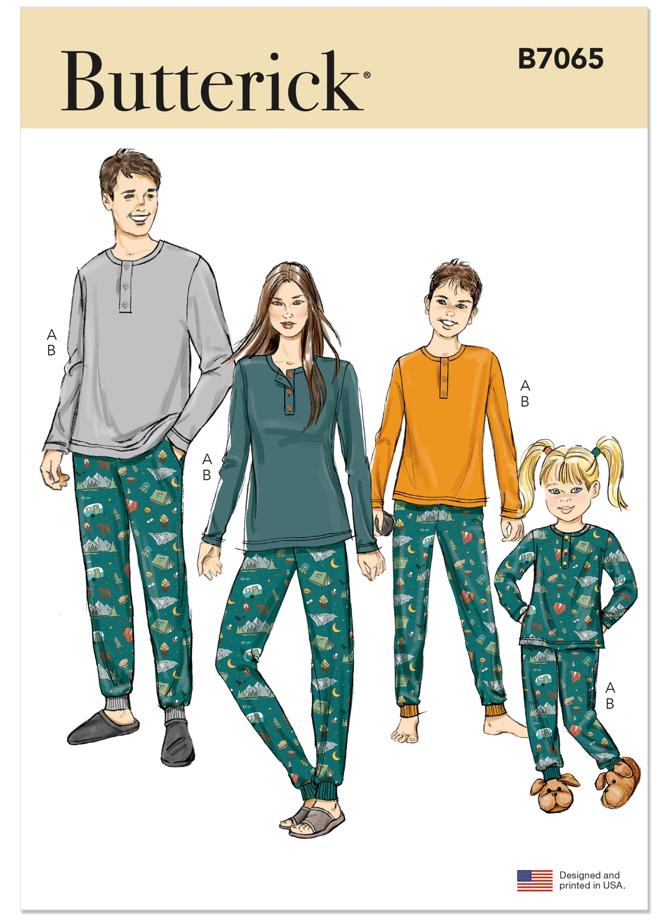 Butterick Sewing Pattern Girl's and Boy's and Adult Knit Tops and Joggers 1 Butterick Sewing Pattern Girl's and Boy's and Adult Knit Tops and Joggers