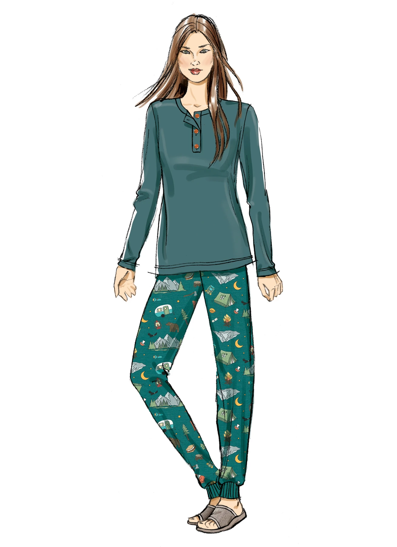 Butterick Sewing Pattern Girl's and Boy's and Adult Knit Tops and Joggers 3 Butterick Sewing Pattern Girl's and Boy's and Adult Knit Tops and Joggers