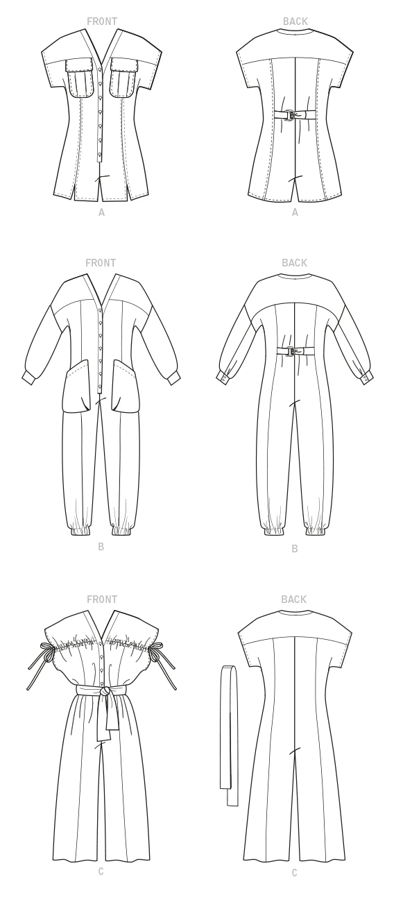 McCall's Sewing Pattern Misses' Rompers, Jumpsuits & Belt (PDF) 6 McCall's Sewing Pattern Misses' Rompers, Jumpsuits & Belt (PDF)