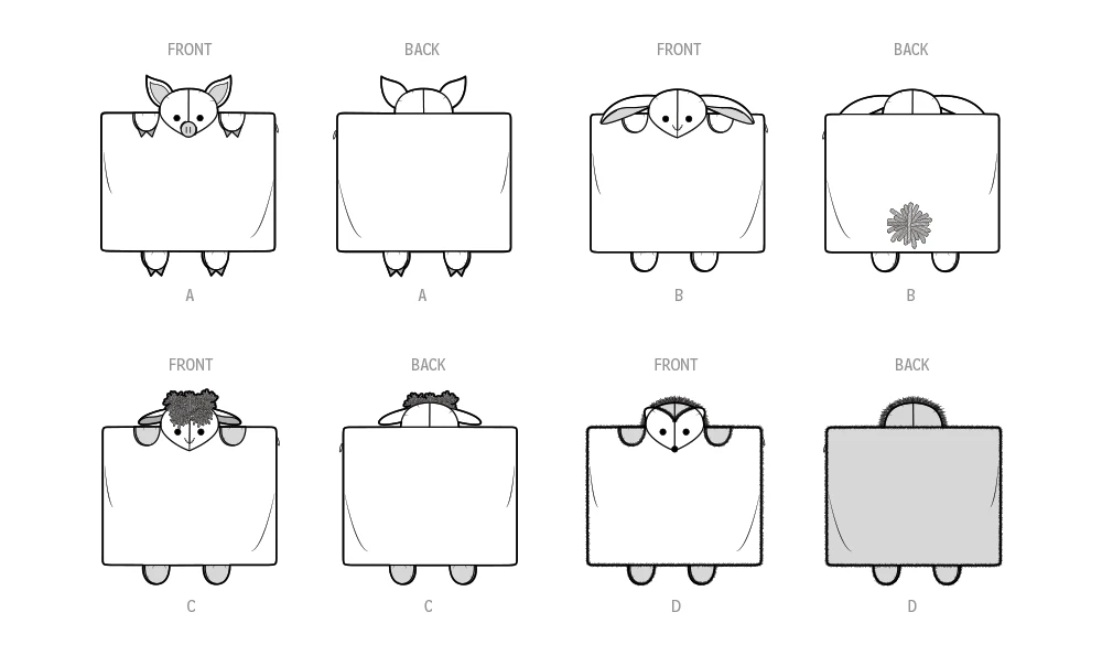 Simplicity Sewing Pattern Plush Animal Pillow Cases 10 Simplicity Sewing Pattern Plush Animal Pillow Cases