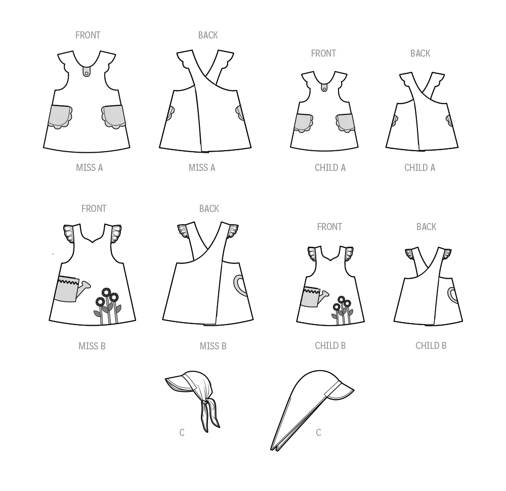 Simplicity Sewing Pattern Children's and Misses' Wrap Around Apron and Scarf Hat by Ruby Jean's Closet (PDF) 12 Simplicity Sewing Pattern Children's and Misses' Wrap Around Apron and Scarf Hat by Ruby Jean's Closet (PDF)