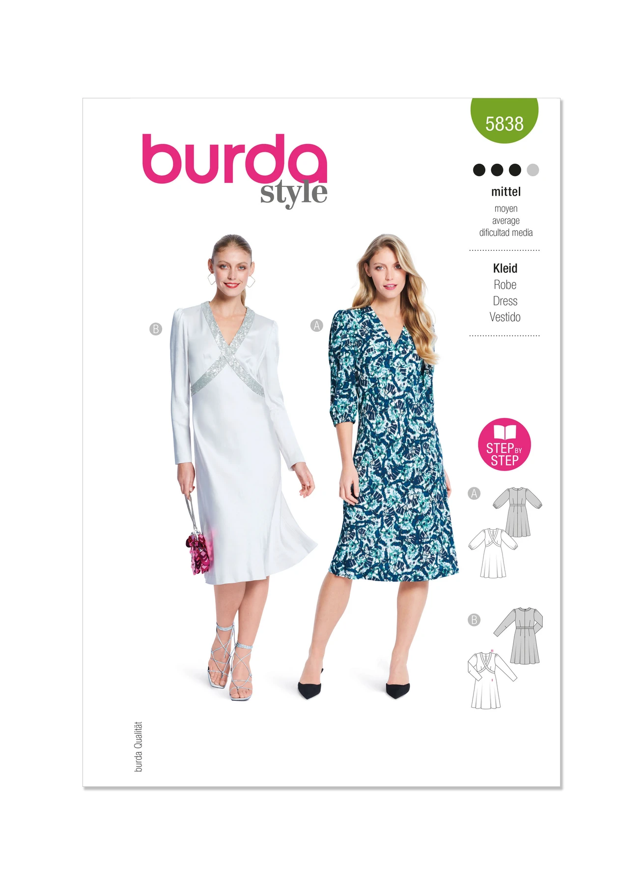 Burda Style Sewing Pattern 5838 Misses' Dress 1 Burda Style Sewing Pattern 5838 Misses' Dress