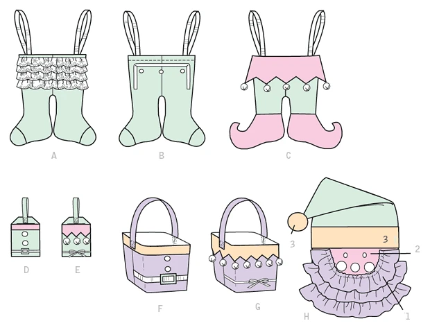 McCall's Sewing Pattern Christmas Stockings, Gift Pouches, Baskets and Hanging Decoration (PDF) 8 McCall's Sewing Pattern Christmas Stockings, Gift Pouches, Baskets and Hanging Decoration (PDF)