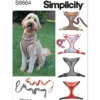 Simplicity Sewing Pattern Dog Harness and Leash with Trim Options