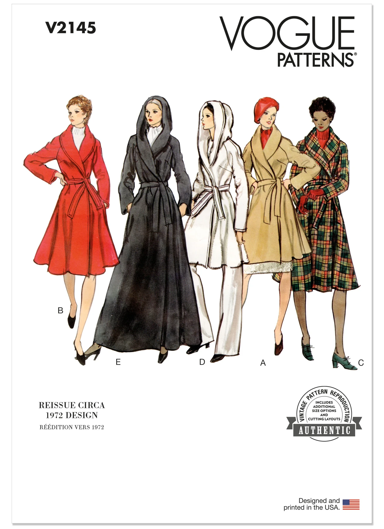 Vogue Patterns 1970s Misses' Vintage Lined Wrap Coat and Belt (PDF) 1 Vogue Patterns 1970s Misses' Vintage Lined Wrap Coat and Belt (PDF)