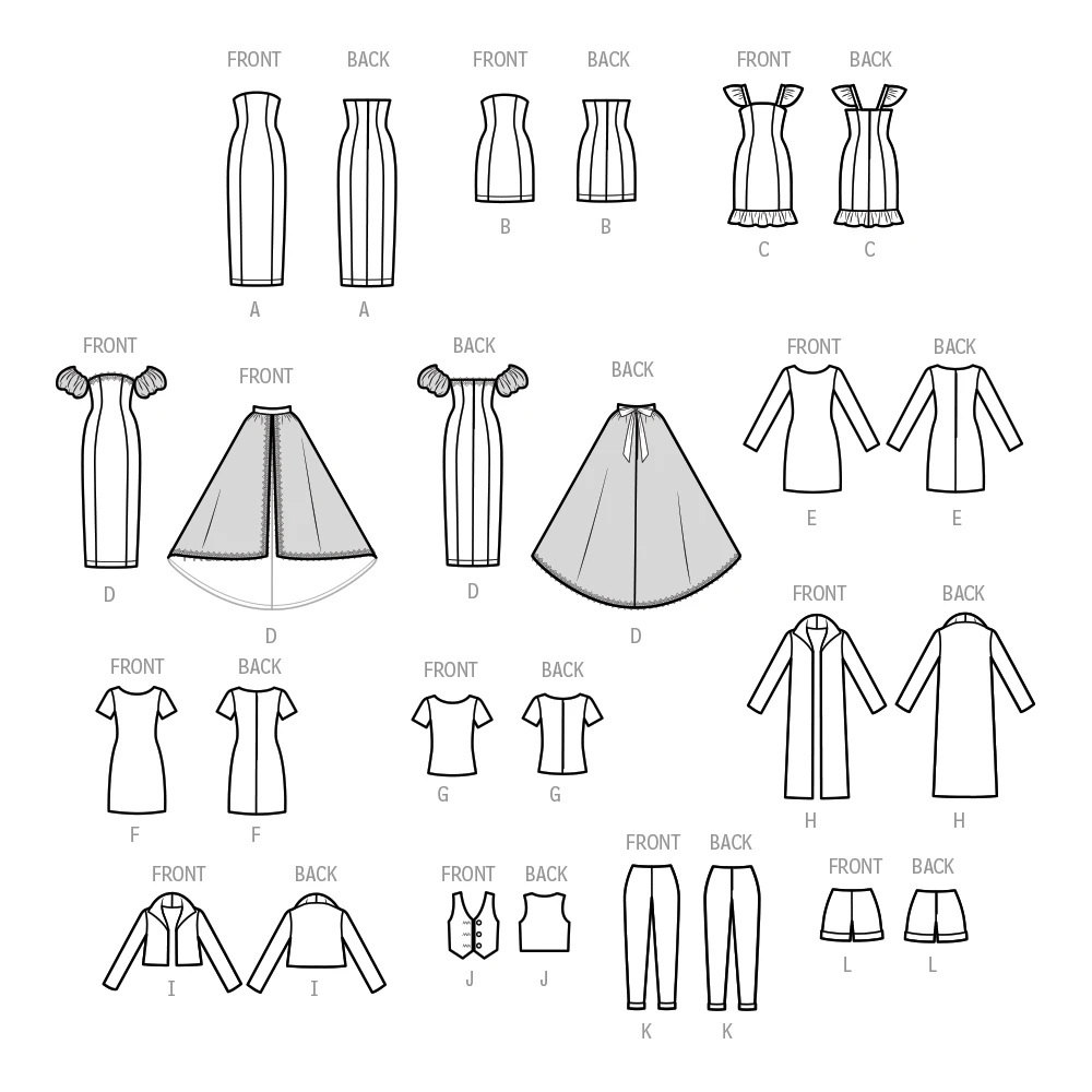 Simplicity Sewing Pattern 11 1/2" Fashion Clothes for Regular and Curvy Size Dolls by Andrea Schewe Designs 15 Simplicity Sewing Pattern 11 1/2" Fashion Clothes for Regular and Curvy Size Dolls by Andrea Schewe Designs