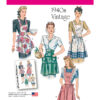 Simplicity Sewing Pattern 1940s Misses' Vintage Aprons 17 Simplicity Sewing Pattern 1940s Misses' Vintage Aprons