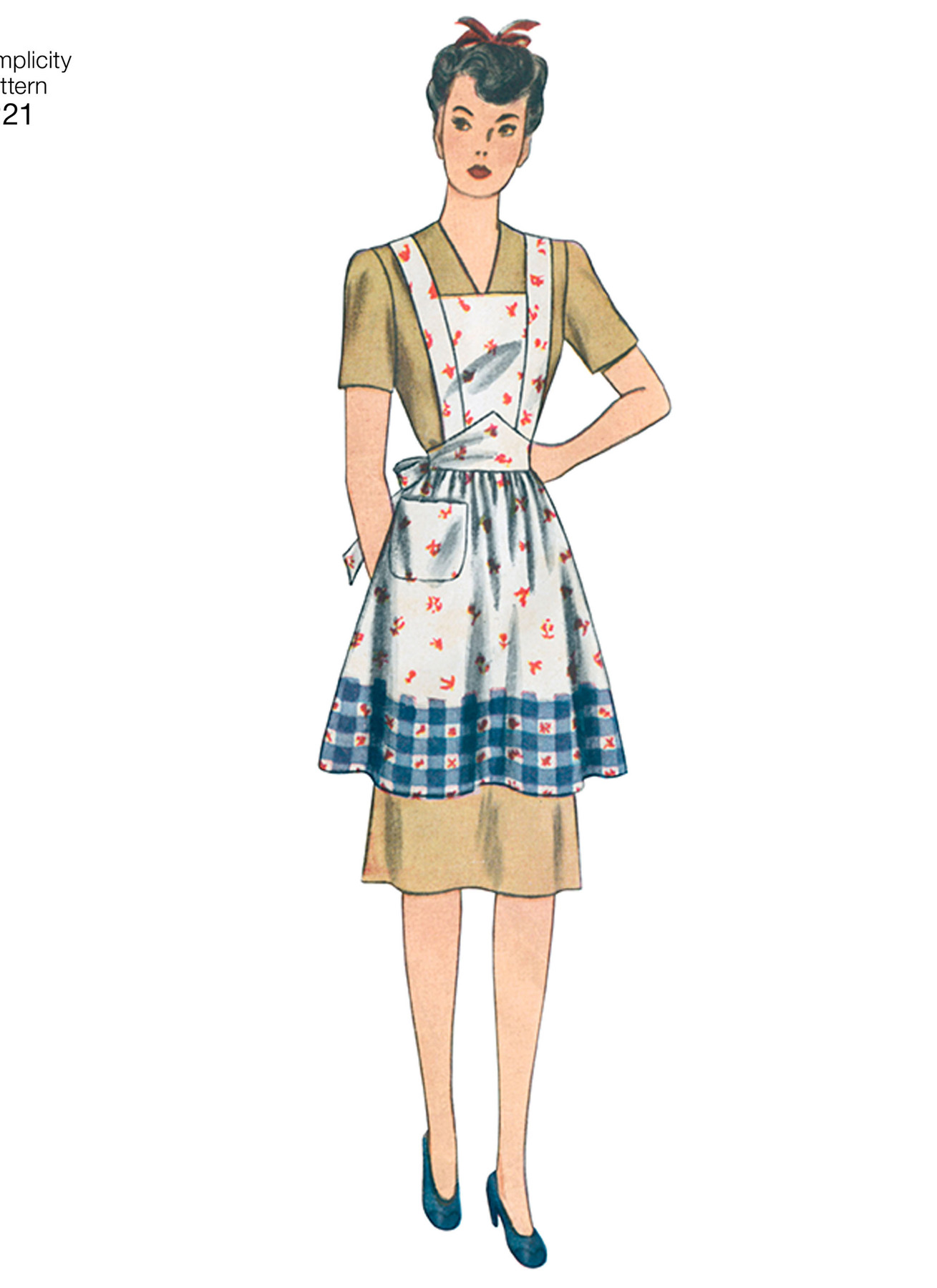 Simplicity Sewing Pattern 1940s Misses' Vintage Aprons 3 Simplicity Sewing Pattern 1940s Misses' Vintage Aprons