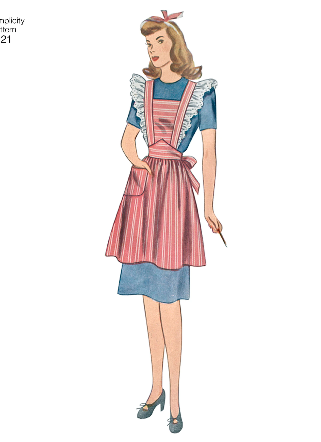 Simplicity Sewing Pattern 1940s Misses' Vintage Aprons 4 Simplicity Sewing Pattern 1940s Misses' Vintage Aprons