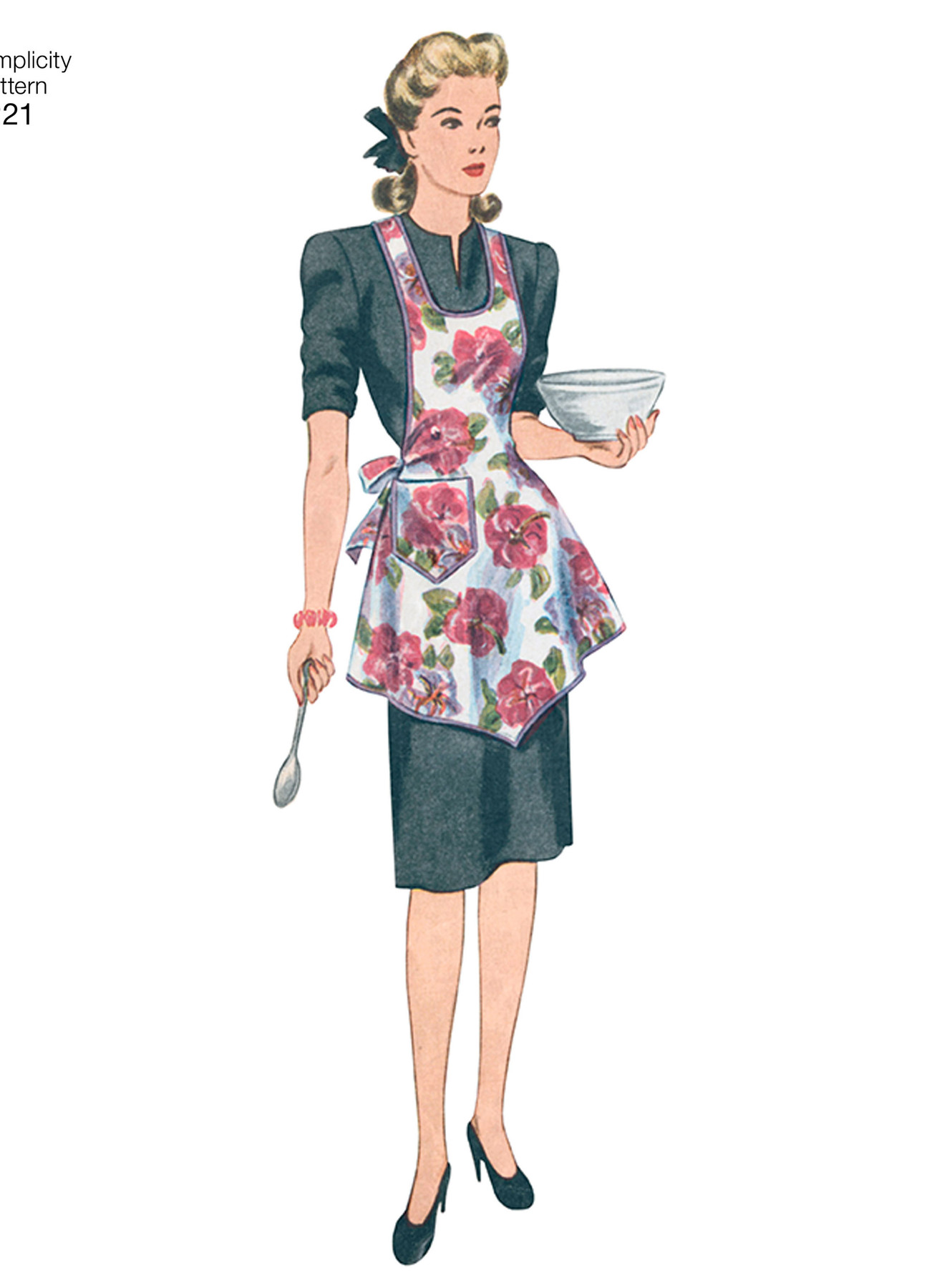 Simplicity Sewing Pattern 1940s Misses' Vintage Aprons 5 Simplicity Sewing Pattern 1940s Misses' Vintage Aprons