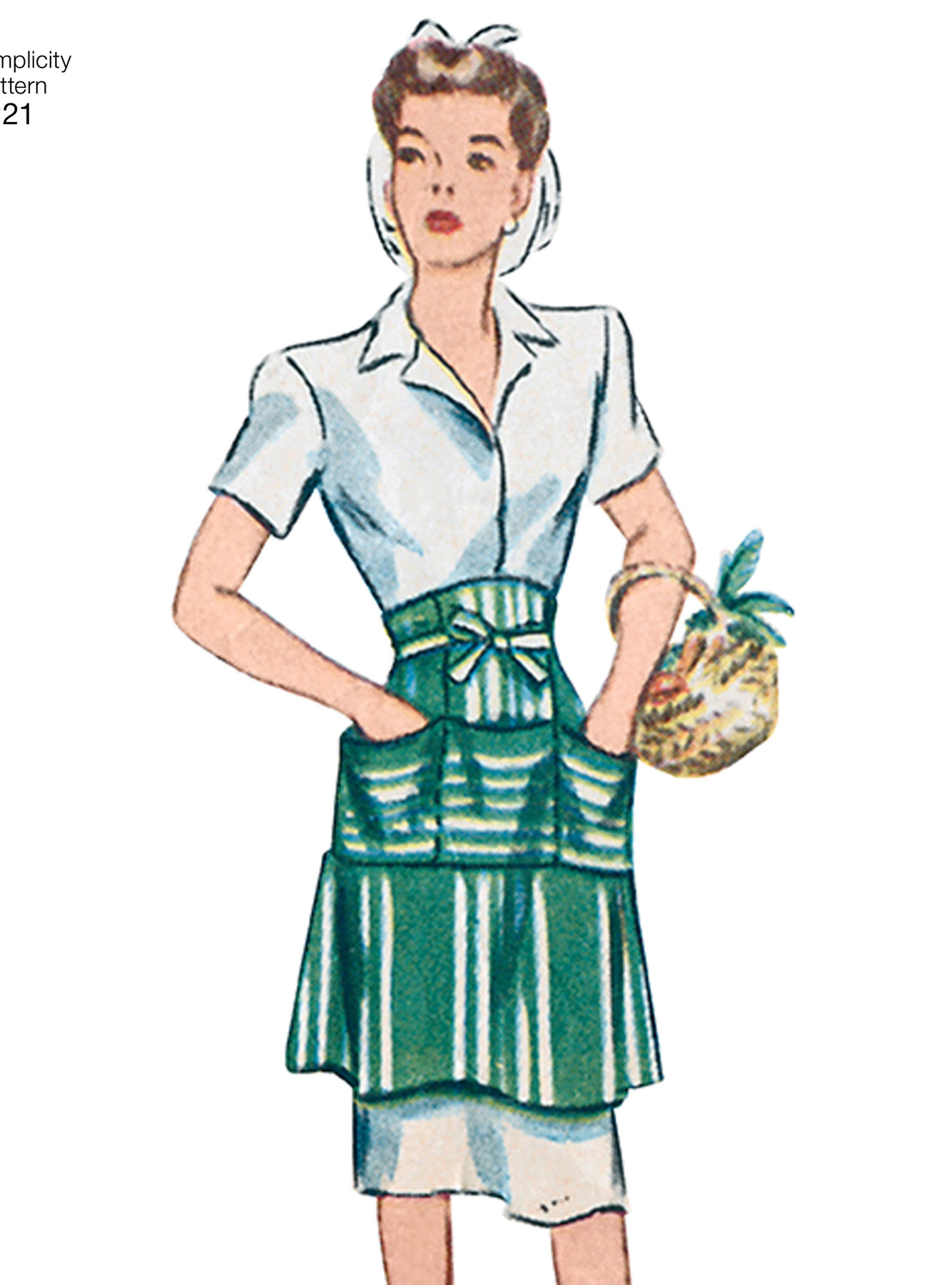 Simplicity Sewing Pattern 1940s Misses' Vintage Aprons 6 Simplicity Sewing Pattern 1940s Misses' Vintage Aprons