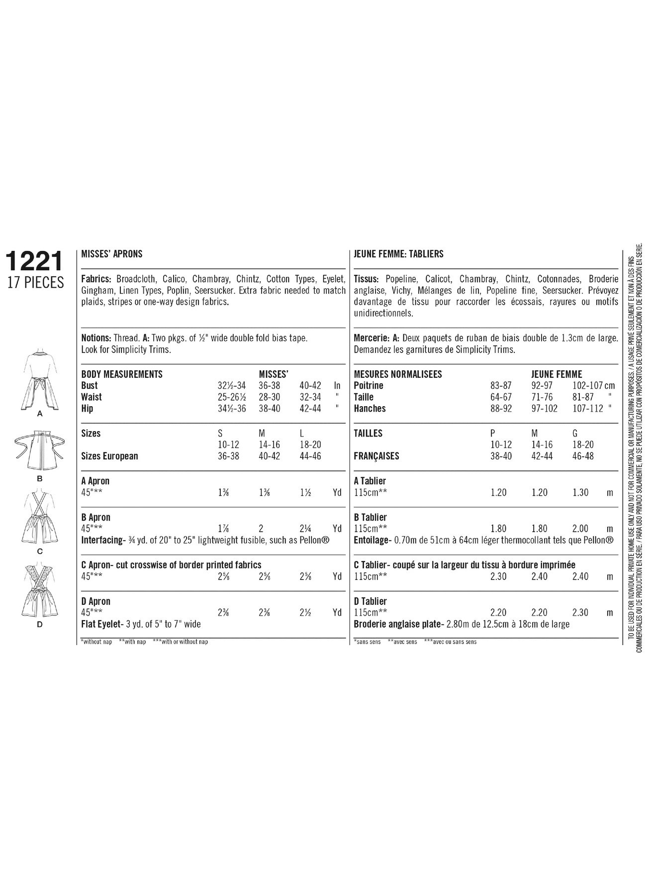 Simplicity Sewing Pattern 1940s Misses' Vintage Aprons 7 Simplicity Sewing Pattern 1940s Misses' Vintage Aprons