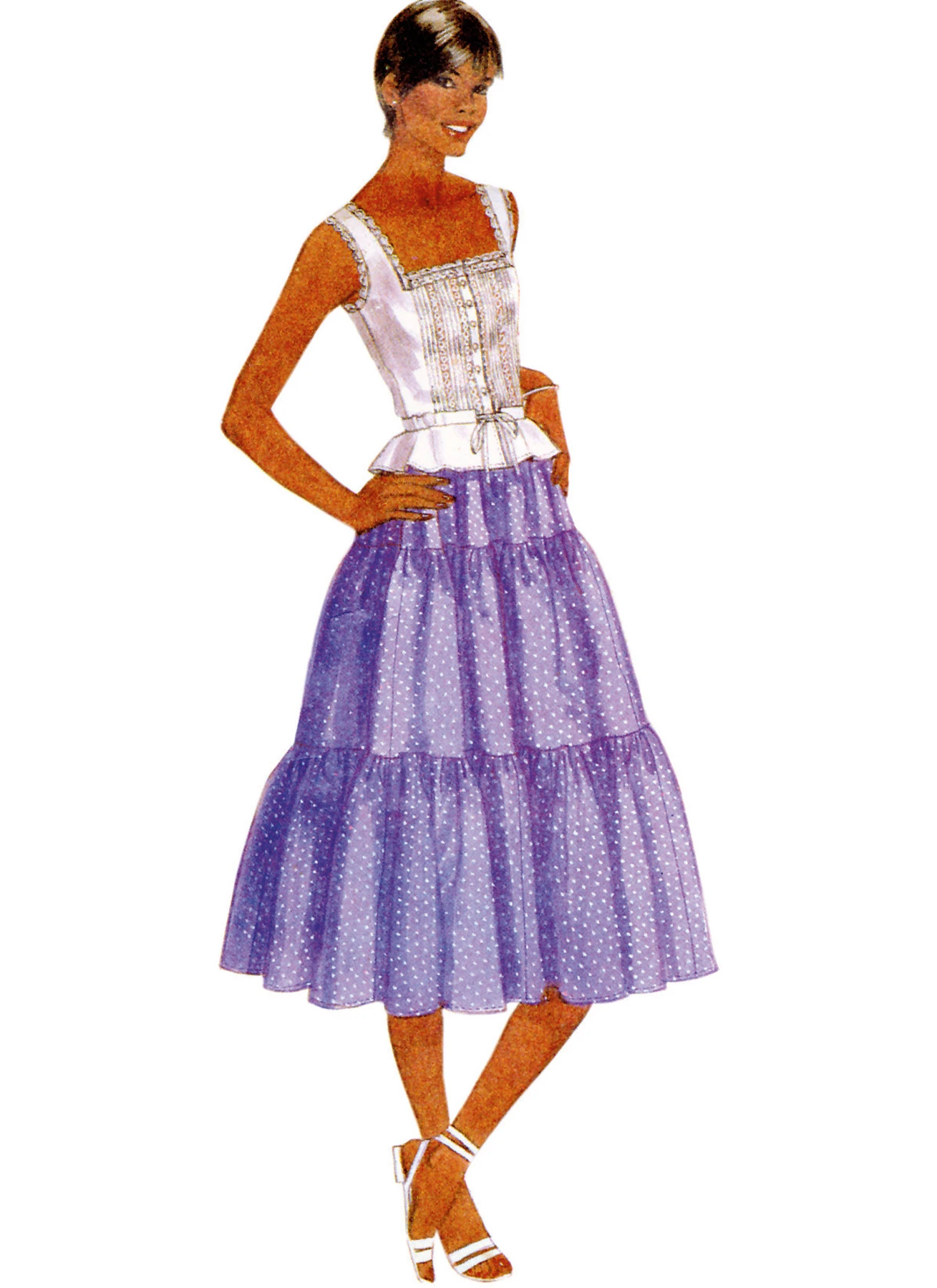 McCall's Sewing Pattern 1980s Misses' Top and Skirts by Laura Ashley (PDF) 4 McCall's Sewing Pattern 1980s Misses' Top and Skirts by Laura Ashley (PDF)