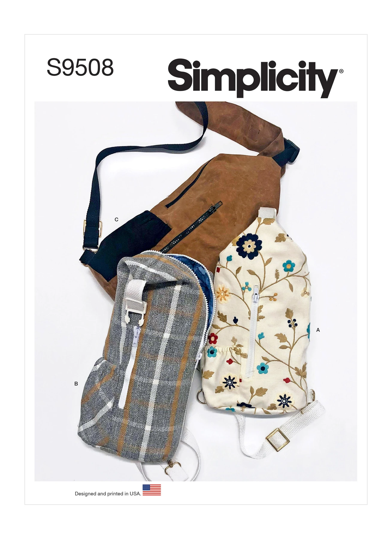 Simplicity Sewing Pattern Sling Bags in Two Sizes 1 Simplicity Sewing Pattern Sling Bags in Two Sizes