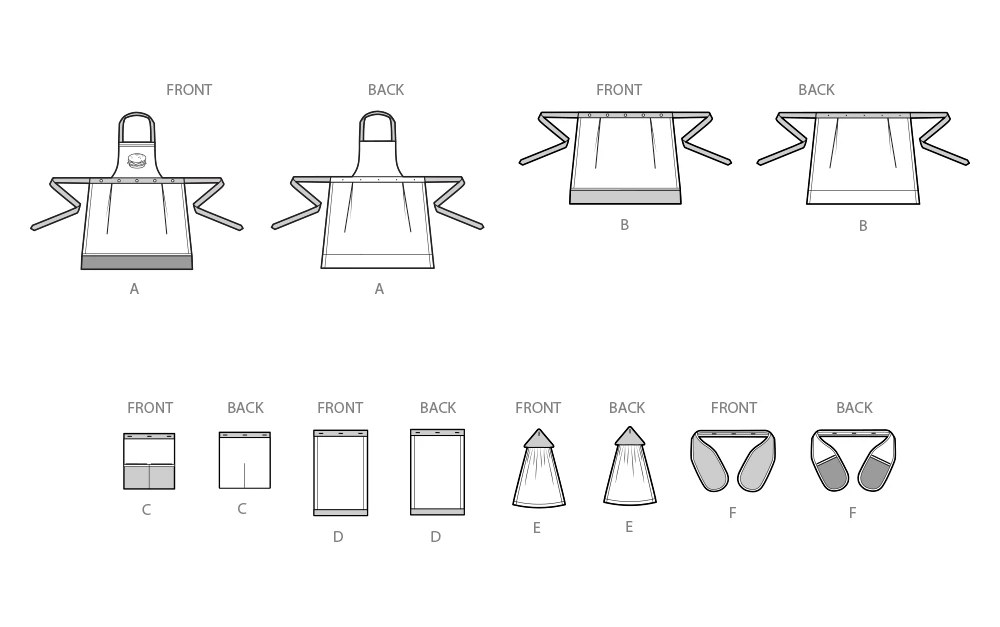 Simplicity Sewing Pattern Aprons in Sizes S-M-L and Kitchen Accessories by Carla Reiss (PDF) 9 Simplicity Sewing Pattern Aprons in Sizes S-M-L and Kitchen Accessories by Carla Reiss (PDF)