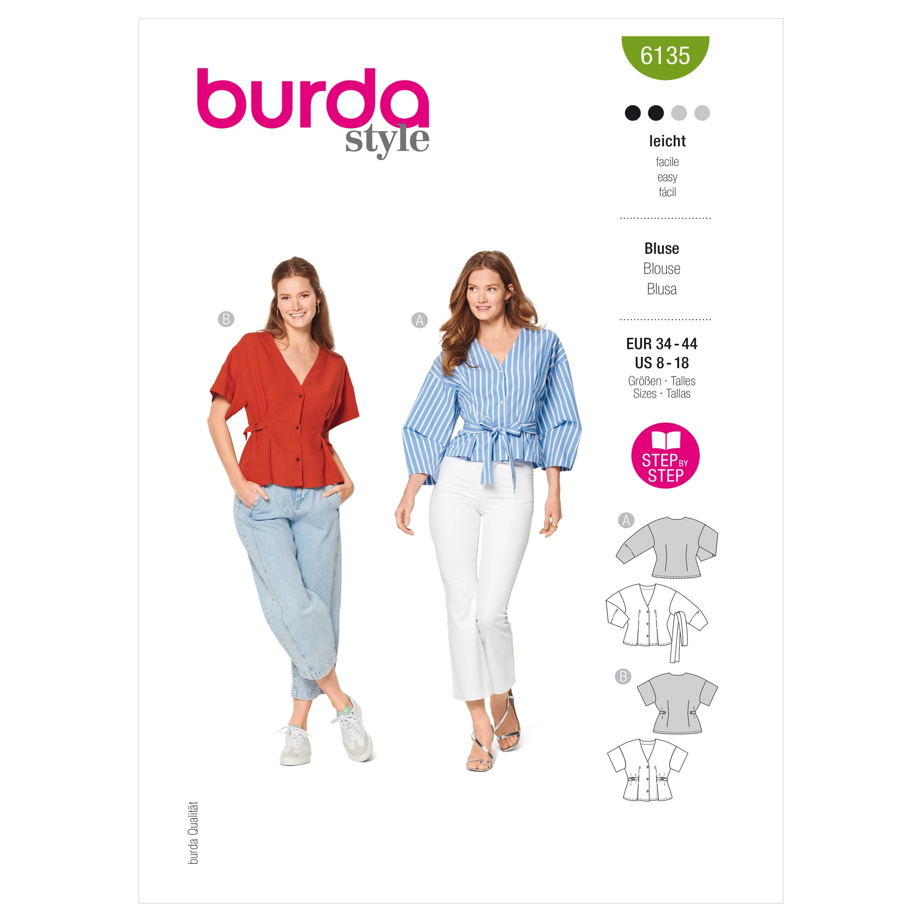 Burda Style Sewing Pattern Misses' Blouses 13 Burda Style Sewing Pattern Misses' Blouses
