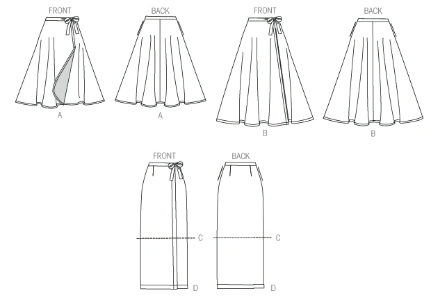 McCall's Sewing Pattern Misses' Wrap Skirts 9 McCall's Sewing Pattern Misses' Wrap Skirts