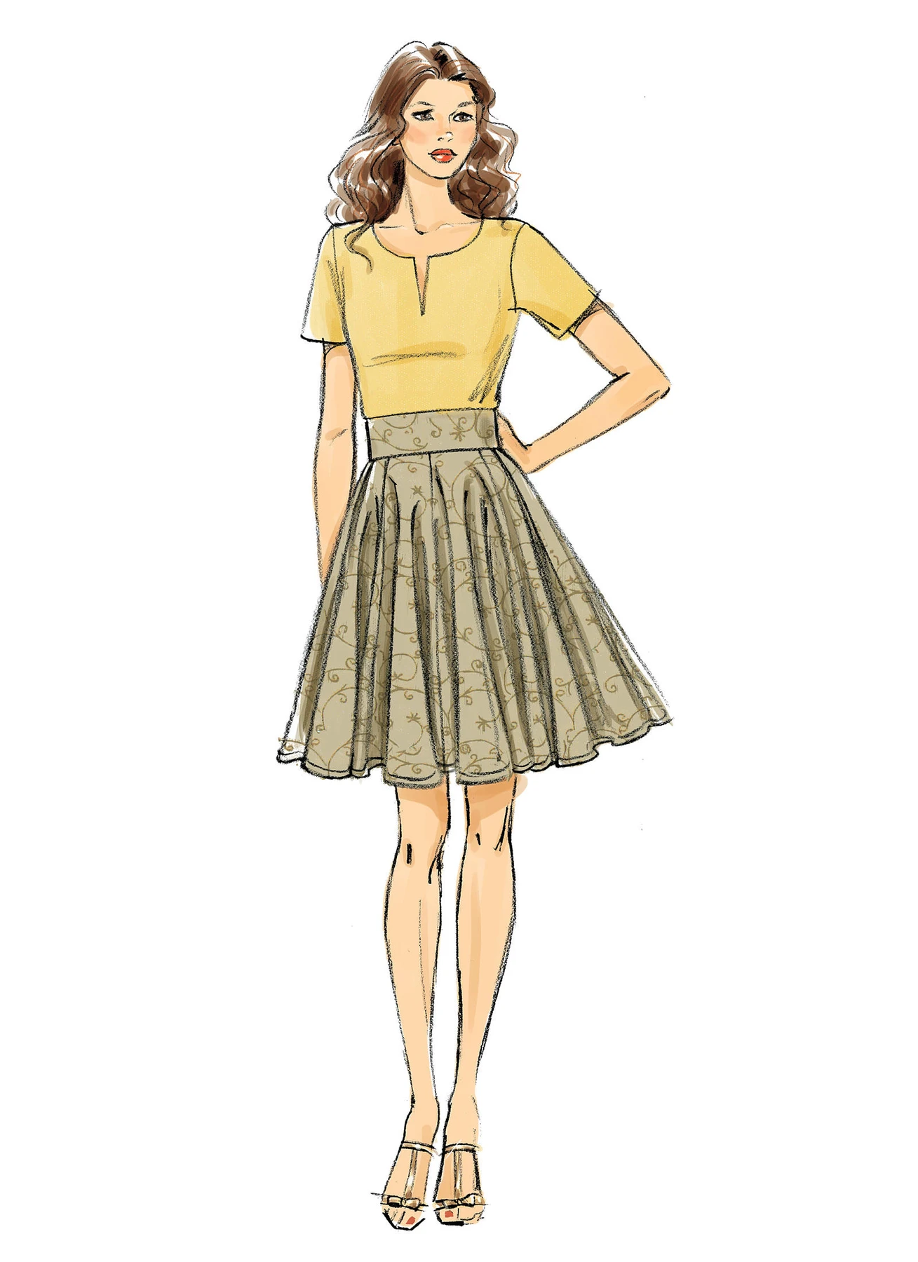 Vogue Patterns Misses' Full Gored Skirts 7 Vogue Patterns Misses' Full Gored Skirts