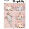 Simplicity Sewing Pattern 15" Baby Doll Clothes, Hat and Headband 9 Simplicity Sewing Pattern 15" Baby Doll Clothes, Hat and Headband