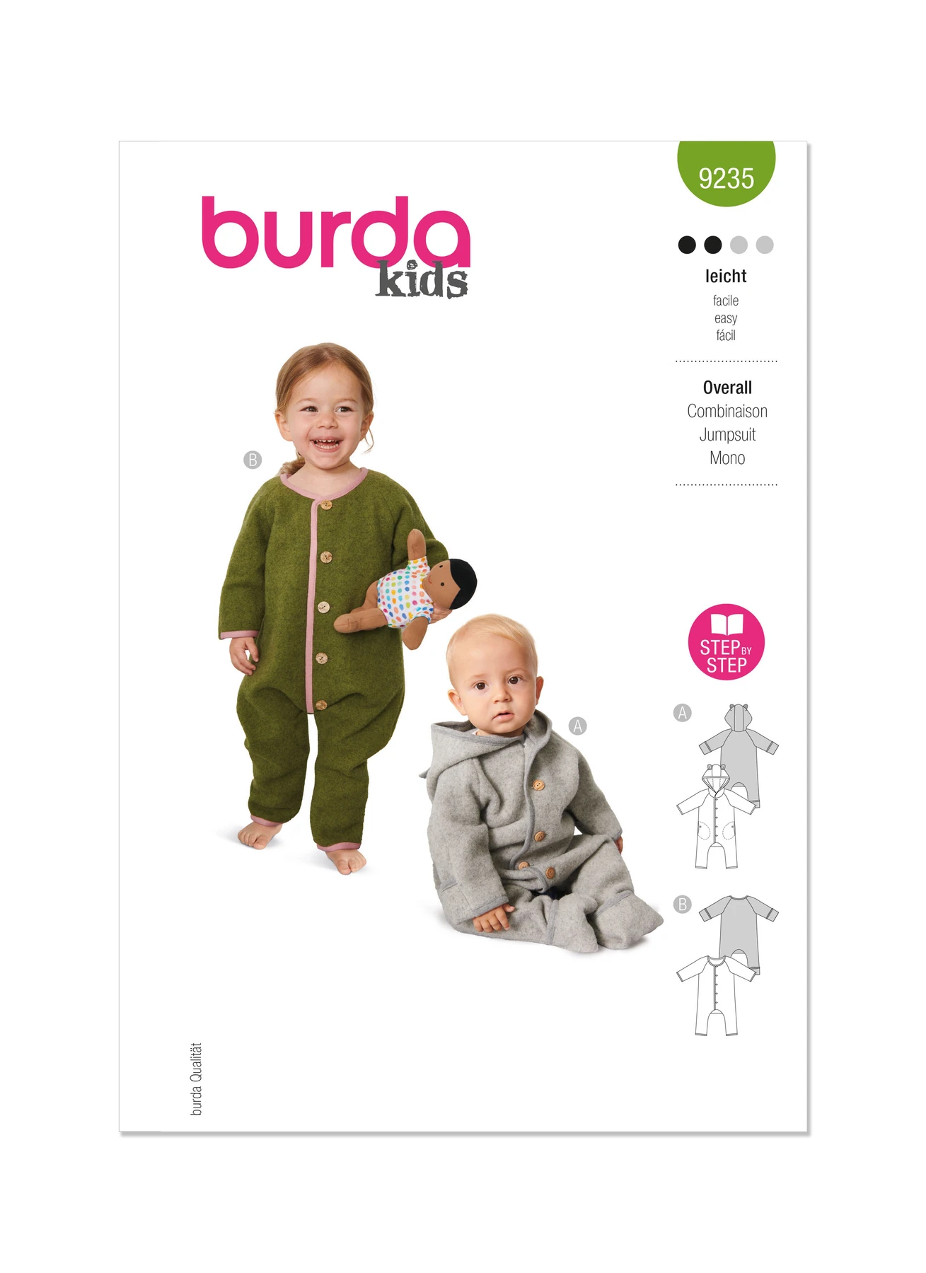 Burda Style Sewing Pattern 9235 Babies' Jumpsuit (PDF)