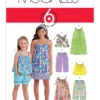 McCall's Sewing Pattern Children's/Girls' Gathered Tops, Dresses, Shorts and Pants (PDF)