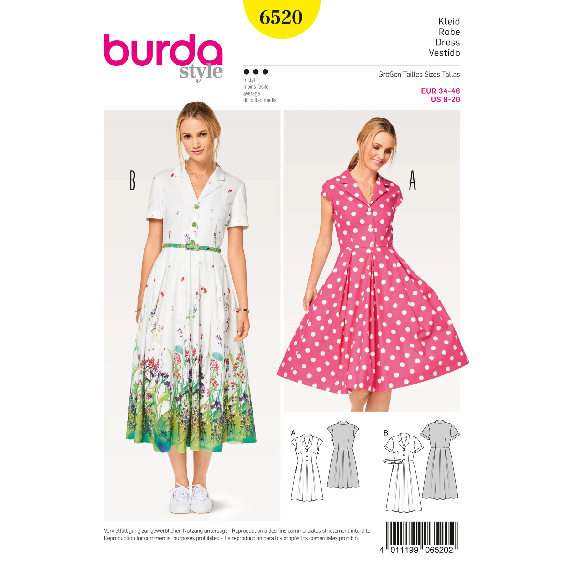 Burda Style Sewing Pattern Misses' Dress, Blouse and Skirt 1 Burda Style Sewing Pattern Misses' Dress, Blouse and Skirt