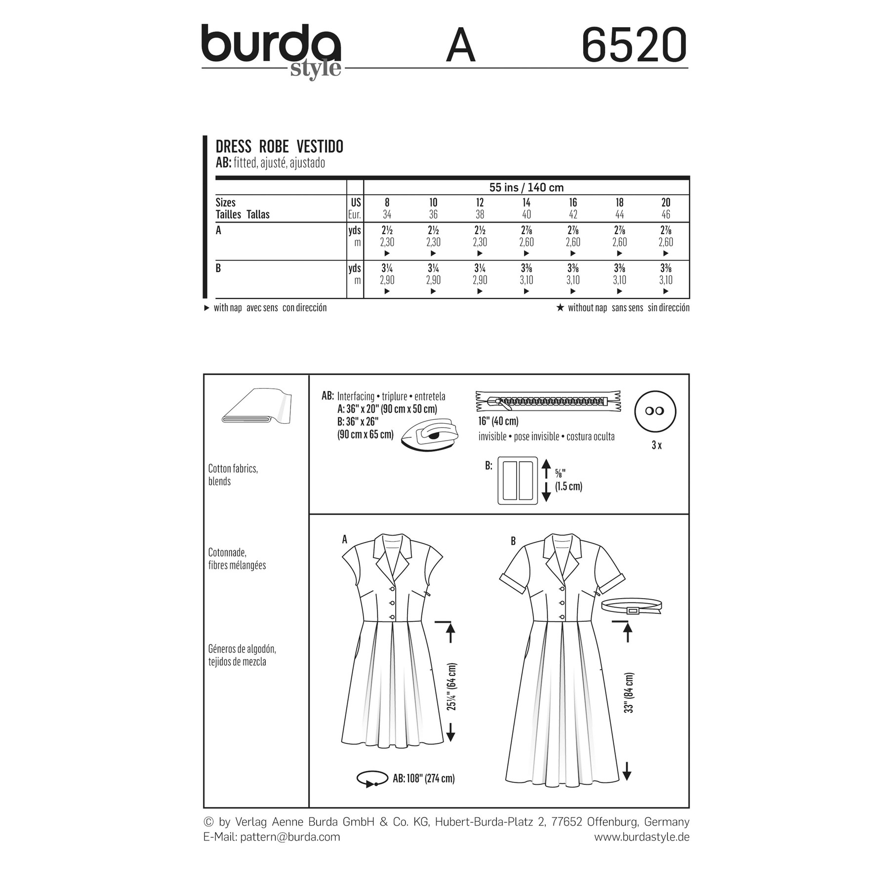 Burda Style Sewing Pattern Misses' Dress, Blouse and Skirt 4 Burda Style Sewing Pattern Misses' Dress, Blouse and Skirt