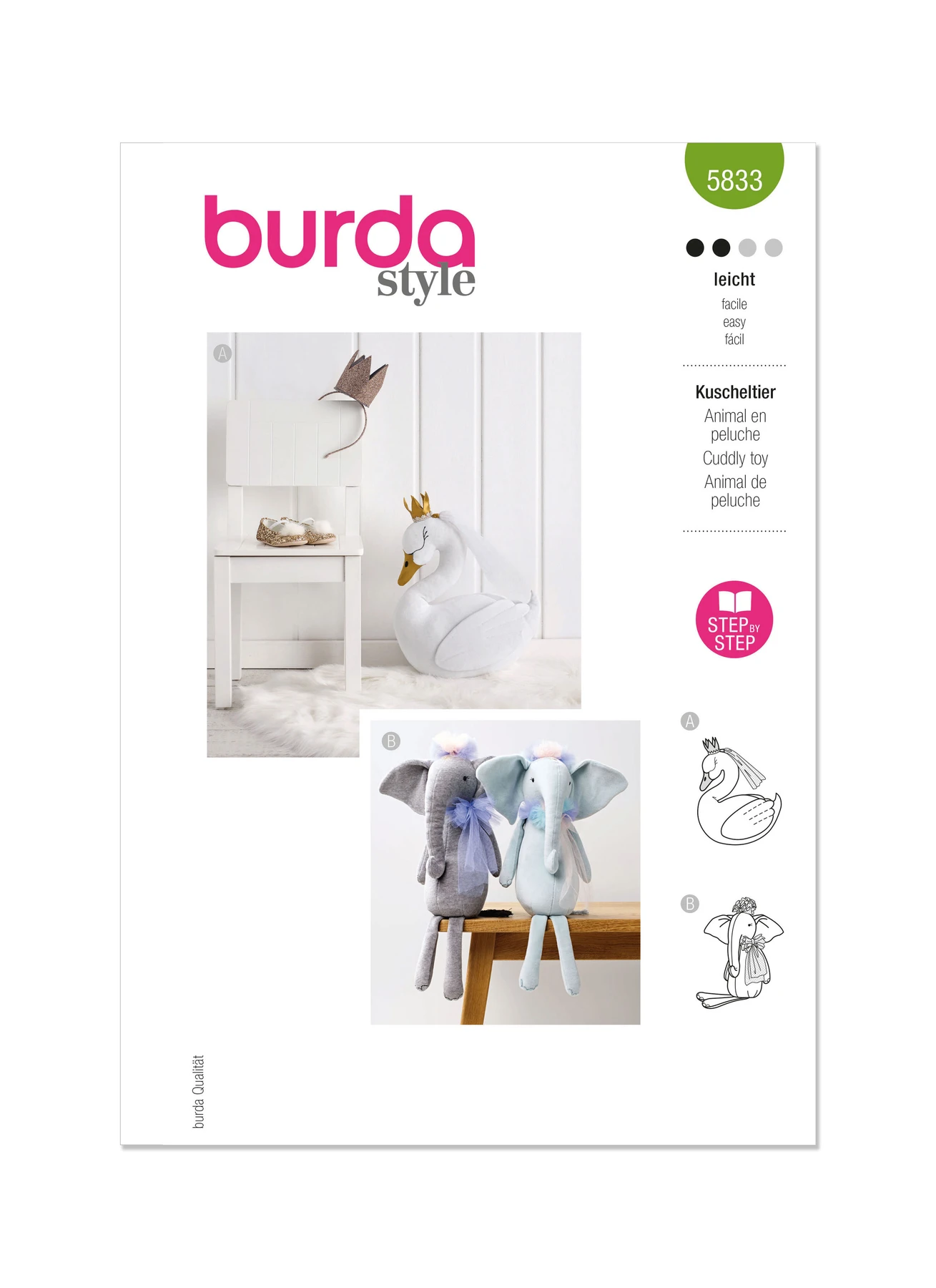 Burda Style Sewing Pattern 5833 Stuffed Animals (PDF) 1 Burda Style Sewing Pattern 5833 Stuffed Animals (PDF)