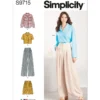 Simplicity Sewing Pattern Misses' Shirt, Pants and Shorts 20 Simplicity Sewing Pattern Misses' Shirt, Pants and Shorts