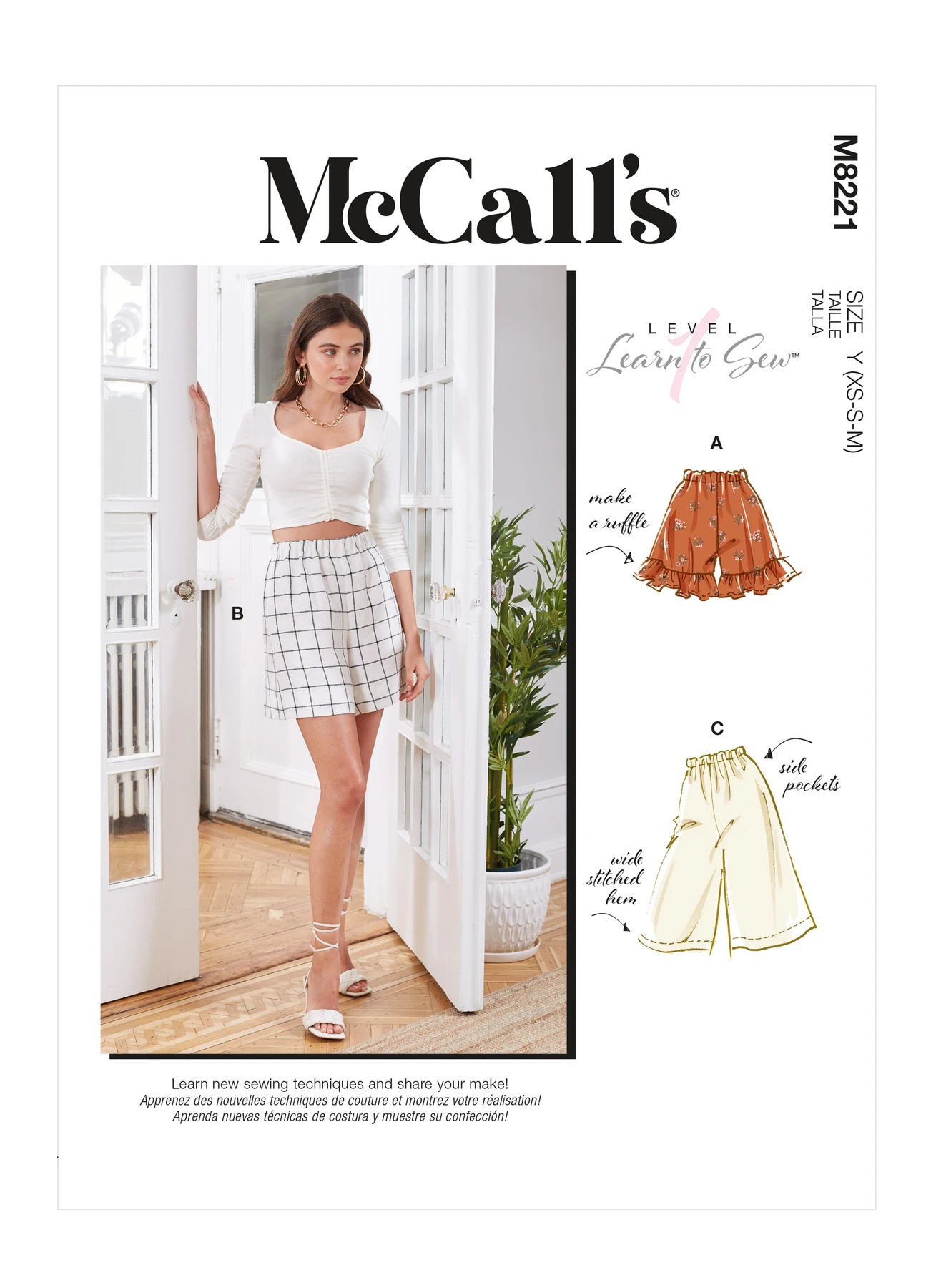 McCall's Sewing Pattern Misses' Shorts 1 McCall's Sewing Pattern Misses' Shorts
