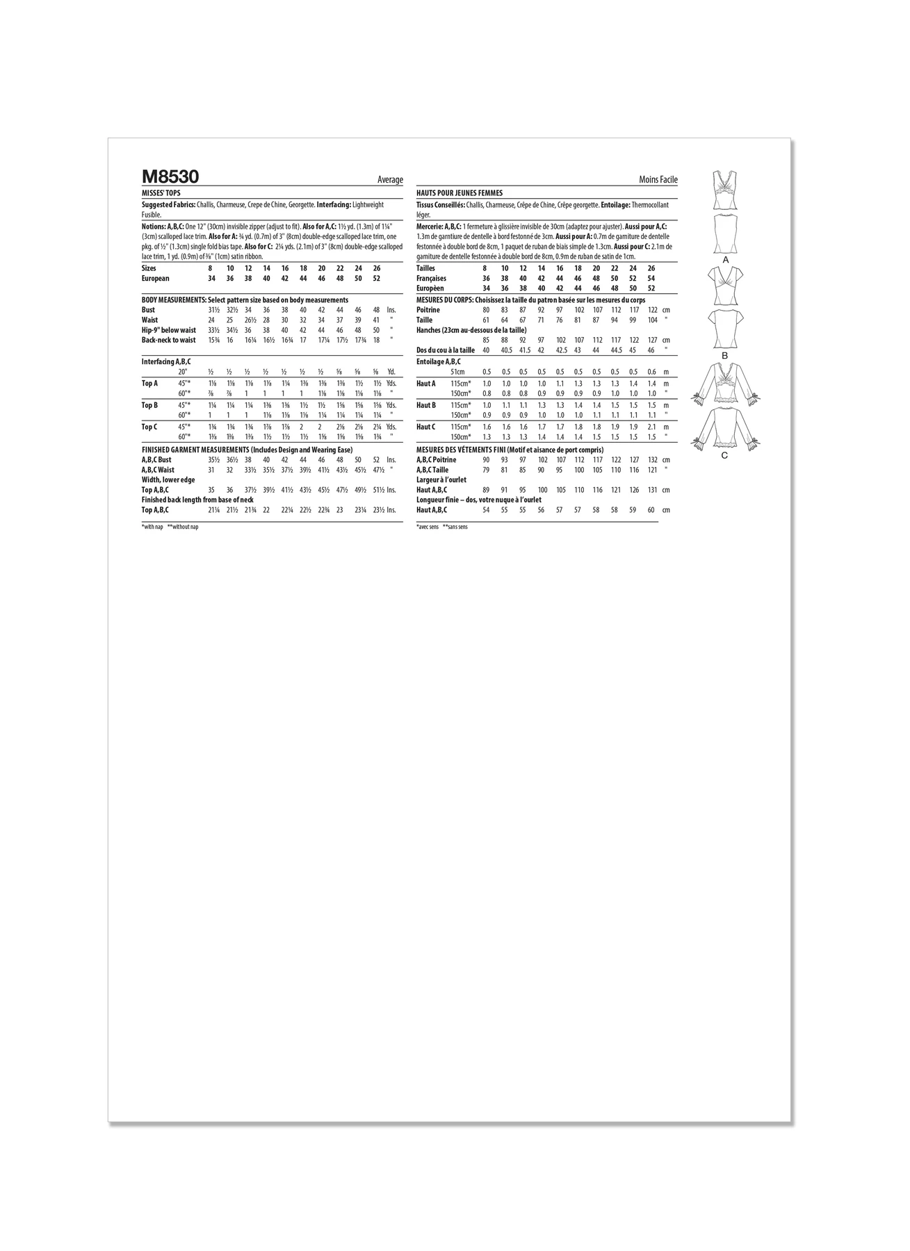 McCall's Sewing Pattern Misses' Tops (PDF) 7 McCall's Sewing Pattern Misses' Tops (PDF)