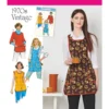 Simplicity Sewing Pattern 1970s Misses' Vintage 1970s Aprons