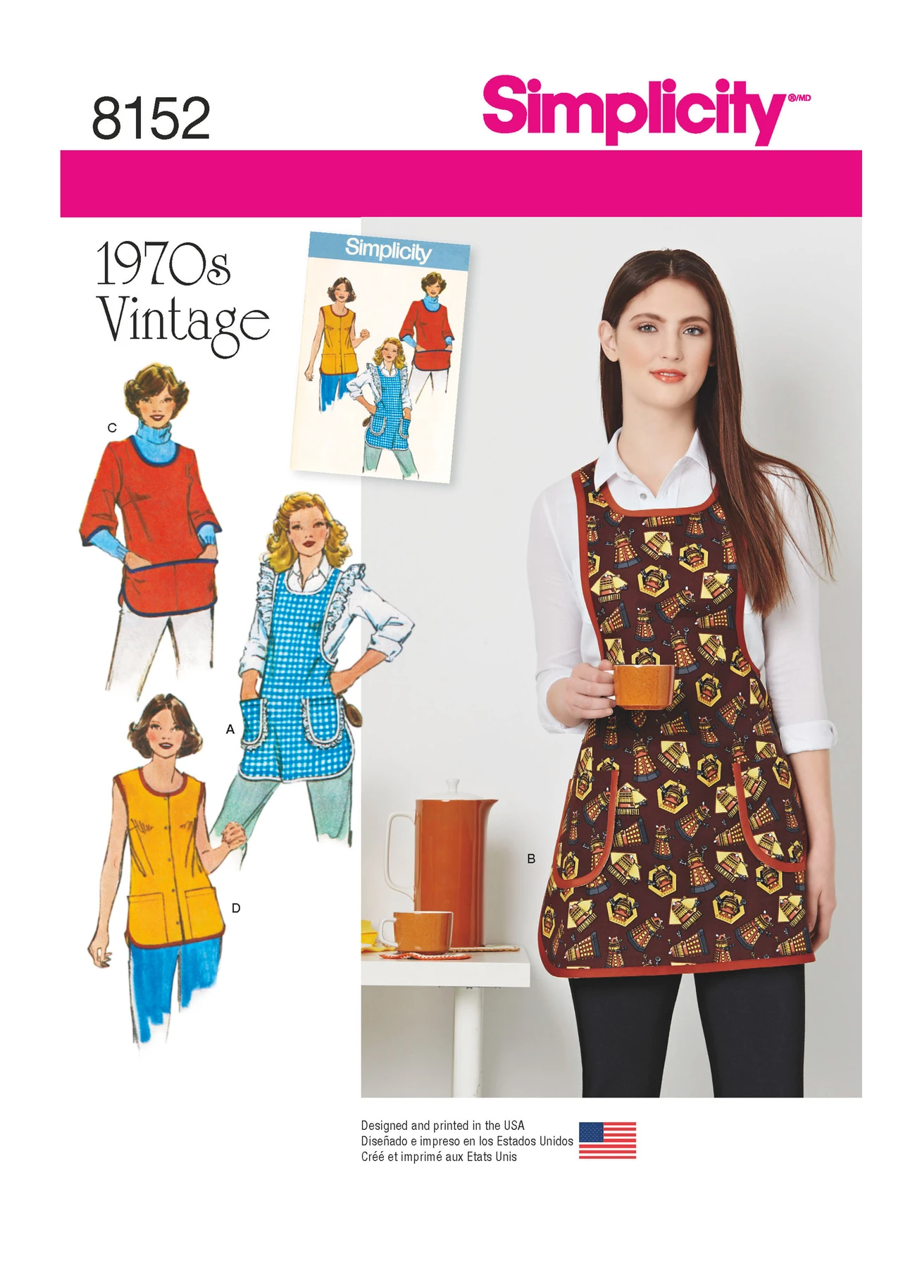 Simplicity Sewing Pattern 1970s Misses' Vintage 1970s Aprons 1 Simplicity Sewing Pattern 1970s Misses' Vintage 1970s Aprons